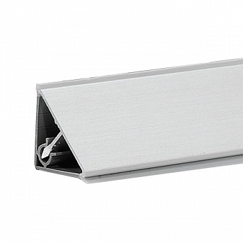 Плинтус кухонный треугольный алюминиевый, L=3.05м, алюминий анодированный