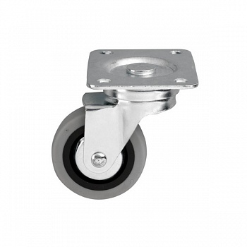 Опора колесная, резиновая с площадкой, Ф40мм