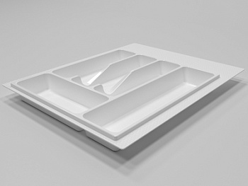 Вкладыш для столовых приборов в базу 450 мм, белый 345-390 х 390-490мм