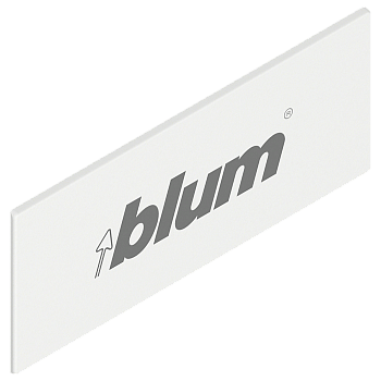 Заглушка  ANTARO , прямоугольная, симметрич., с надписью (blum), Белый шелк