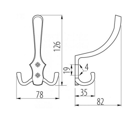 Крючок-вешалка WP59