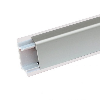 Плинтус кухонный прямоугольный алюминиевый Н-25, L=3.05м, алюминий анодированный