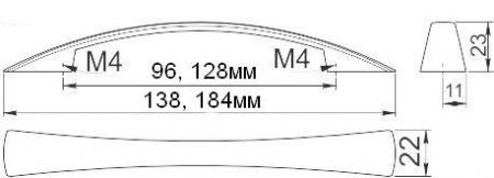 Ручка мебельная UN-90