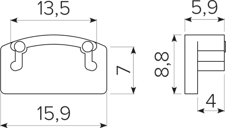 Профиль накладной для светодиодных лент AQ FORM