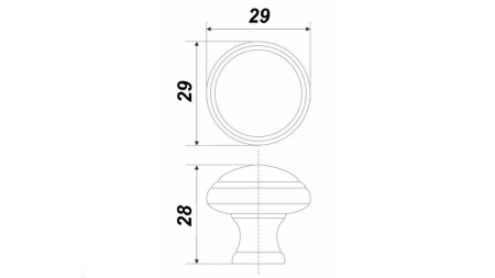 Ручка-кнопка UNICA