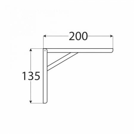Складной кронштейн WSC, хром