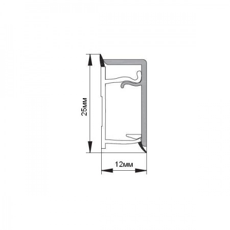 Плинтус кухонный прямоугольный Н-25, L=3.05м