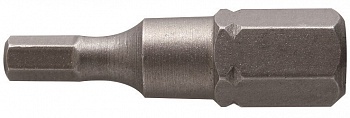 Бита HEX 3 и HEX 4, 25 мм, сталь  S2, slim. 2 шт
