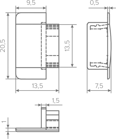 Профиль врезной для светодиодных лент AQ FORM НОВЫЙ