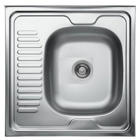 Мойка накладная EC 209 D 60х60см, с сифоном, декорированная