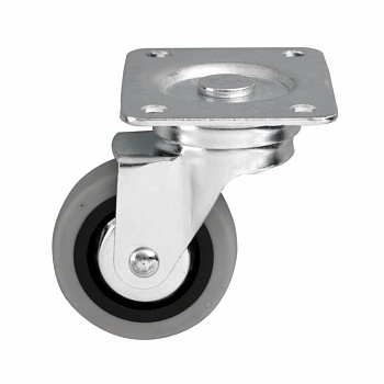 Опора колесная, резиновая с площадкой, Ф50мм