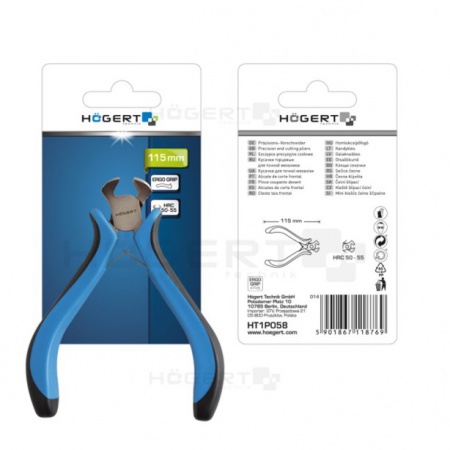 Кусачки торцевые для точной механики 115 мм