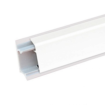 Плинтус кухонный прямоугольный алюминиевый Н-25, L=3.05м, белый