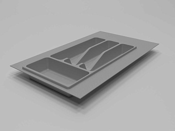 Вкладыш для столовых приборов в базу 300 мм, серый 195-242 х 390-490мм