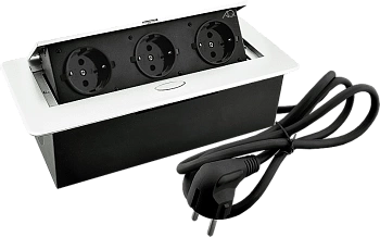 Блок розеток встраеваемый AQ PLUG-X H1 горизонтальный 3xSCHUKO белый