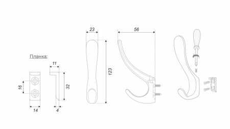 Крючок-вешалка OLA