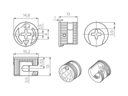 Эксцентриковая стяжка AQ X-CENTRIC