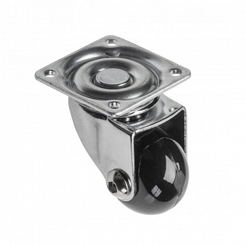 Опора колесная Ф35мм BRAZYLIA, силиконовая черная