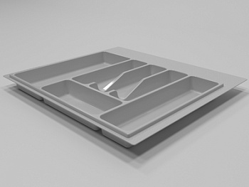 Вкладыш для столовых приборов в базу 600 мм, серый 495-542 х 390-490мм