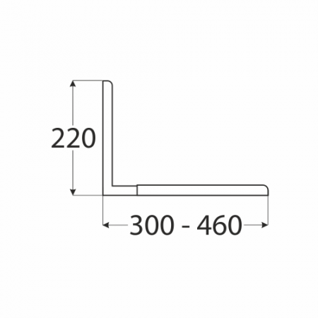 Кронштейн для микроволновой печи 220 х 300-460 мм