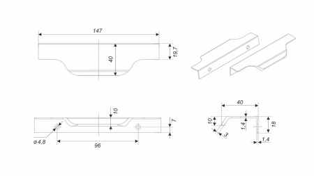 Ручка торцевая TERA 2.0