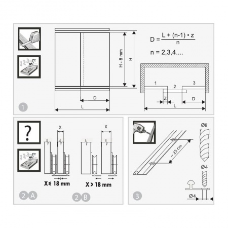 Комплект роликов на одну дверь FAST50, нагрузка до 50 кг 