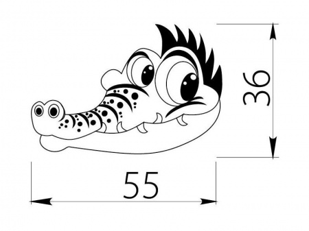 Ручка мебельная резиновая.крокодил