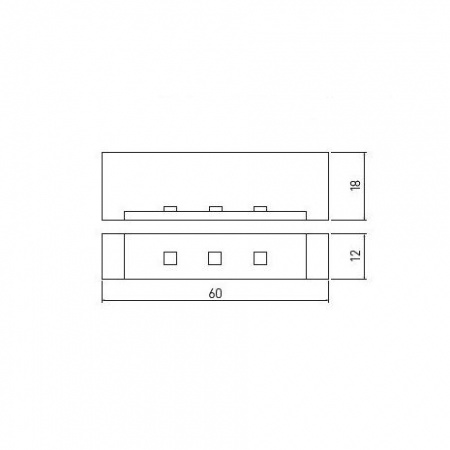 Подсветка для стекла 12V/0.24W, 3 светодиода, холодный белый