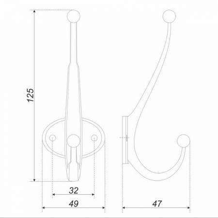 Крючок-вешалка SENOR K204.07BAZ