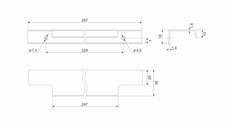Ручка торцевая RAY