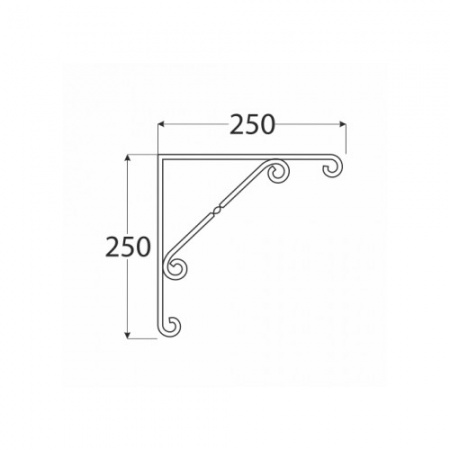 Кронштейн декоративный WO, черный