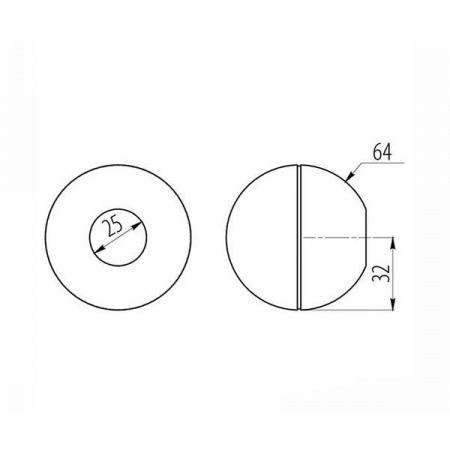 TRIS 509 Заглушка шар для трубы Ф25мм
