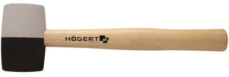 Резиновый молоток, черно-белый 450 гр. с деревянной ручкой