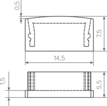 Профиль врезной для светодиодных лент AQ FORM НОВЫЙ