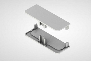 Комплект закрытых заглушек для С-образного профиля (2 шт.), белый