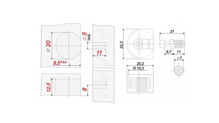 Эксцентриковая стяжка B-fix ST01/49
