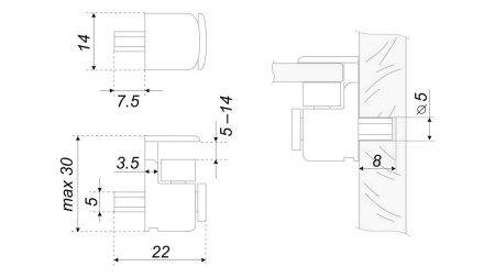 Полкодержатель для стекла P520 BOYARD