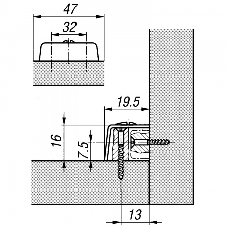 Стяжка накладная BLUM, Арт.:40.200