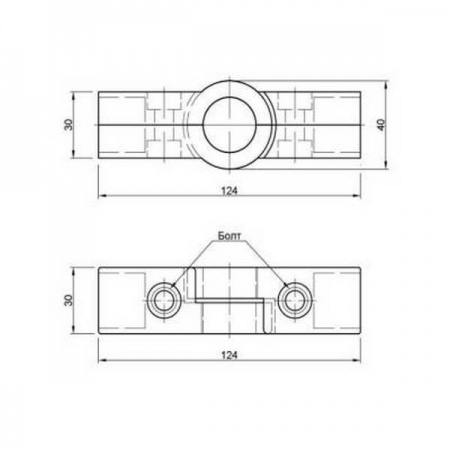 TRIS 561 Крепление трубы двустороннее, поворотное