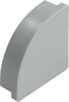Заглушка для профиля AQ FORM углового16х16 без отверстия серая