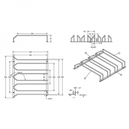Подвеска для бокалов четырехрядная BJ004
