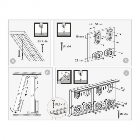 Комплект роликов на одну дверь FAST50, нагрузка до 50 кг 