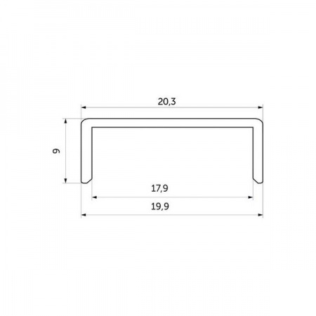 Профиль С, алюминиевый L-3м