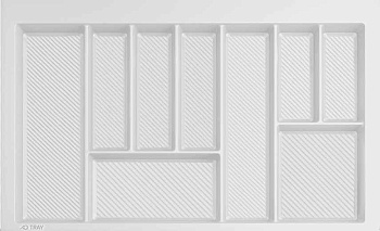 Вкладыш для столовых приборов TRAY 800, белый 750х490мм